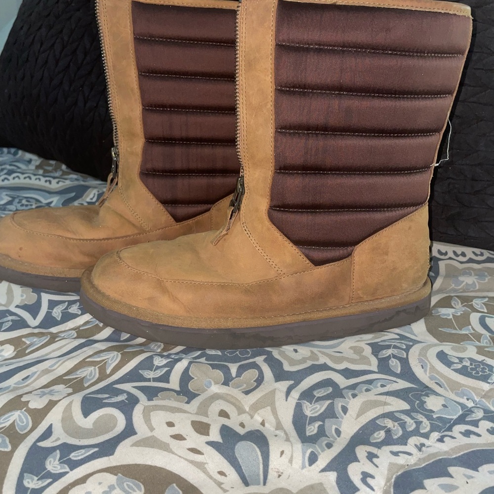 UGG Women's Tan and Brown Heeled Boots